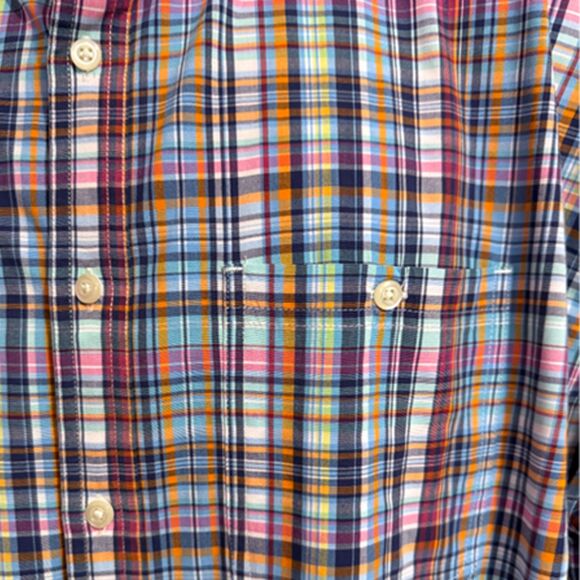 Croft & Barrow Blue Multi-color Plaid Short Sleeve Shirt Size 2XB - Picture 8 of 12